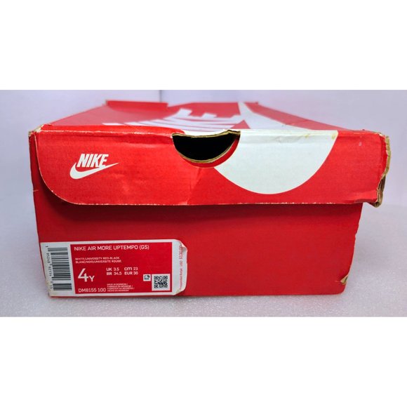 Nike Air More Uptempo GS Peace Love Swoosh Colorful White Mid-Top Sneakers 4Y - Picture 12 of 13